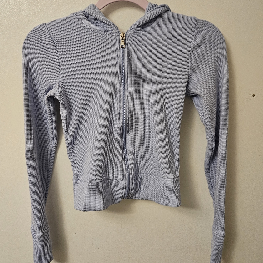 Lavender NWOT Gilly Hicks Waffle Knit Zip-Up Hoodie